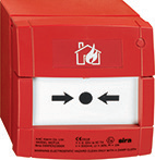 Ex-manual call point MCP 1A red, IP24 (indoor), with surface-mounted base