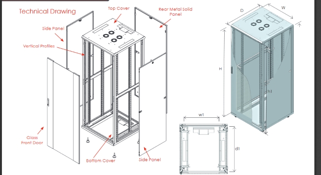 server rack kabinet ölçüleri